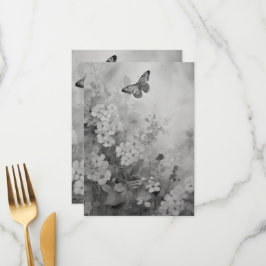 Zwarte en witte vlinder menu