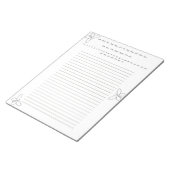 Zwarte en witte vlinder notitieblok (Schuin)