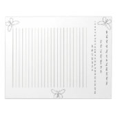 Zwarte en witte vlinder notitieblok (Voorkant)