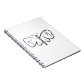 zwarte en witte vlinder notitieboek (Rechterzijde)
