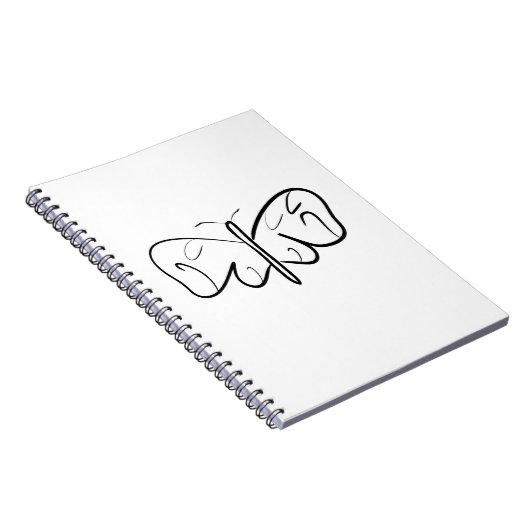 zwarte en witte vlinder notitieboek (Rechterzijde)