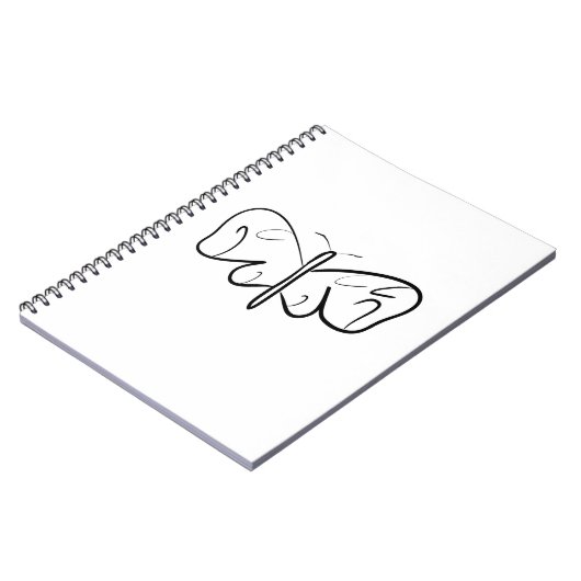zwarte en witte vlinder notitieboek (Linkerzijde)