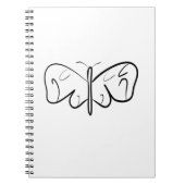 zwarte en witte vlinder notitieboek (Voorkant)