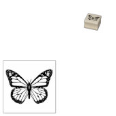 Zwarte en witte vlinder rubberstempel (Gestempeld)