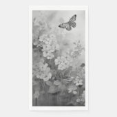 Zwarte en witte vlinder servet (Voorkant)