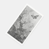 Zwarte en witte vlinder servet (Hoek)