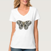 Zwarte en witte vlinder t-shirt (Voorkant)