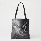 Zwarte en witte vlinder tote bag (Voorkant)