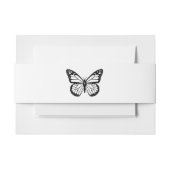 Zwarte en witte vlinder uitnodigingen wikkel (Voorkant Voorbeeld)