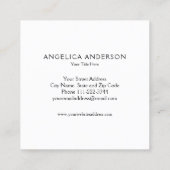 Zwarte en witte vlinder vierkante visitekaartje (Achterkant)