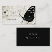 Zwarte en witte vlinder visitekaartje (Voorkant / Achterkant)