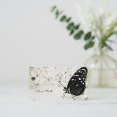 Zwarte en witte vlinder visitekaartje (Staand voorkant)