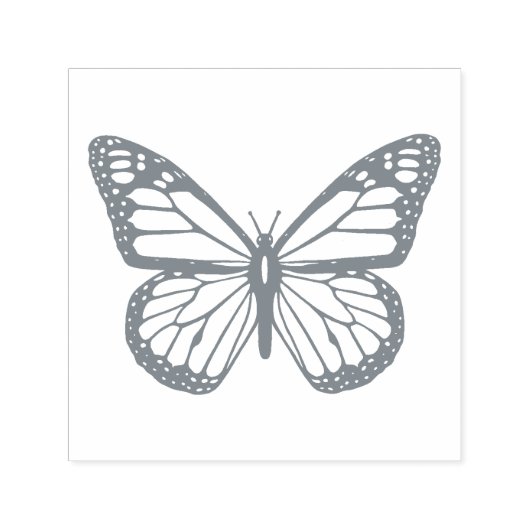 Zwarte en witte vlinder zelfinktende stempel (Design)