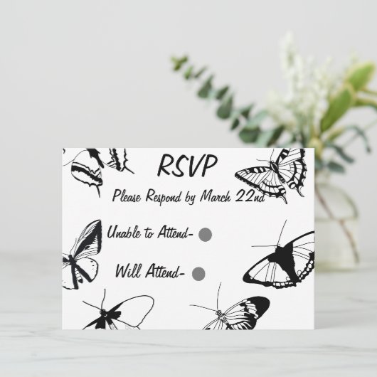 Zwarte en witte vlinders (Staand voorkant)