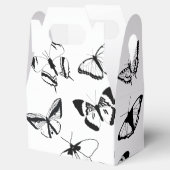 Zwarte en witte vlinders bedankdoosjes (Geopend)