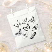 Zwarte en witte vlinders bedankzakje (Geknipt)