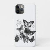 Zwarte en witte vlinders Case-Mate iPhone case (Achterkant)