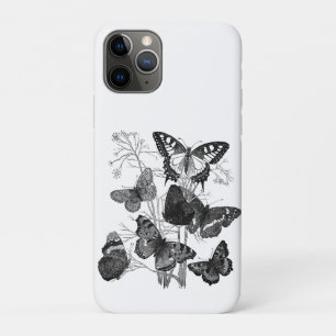 Zwarte en witte vlinders Case-Mate iPhone case