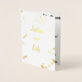 Zwarte en witte vlinders folie kaarten (Voorkant)