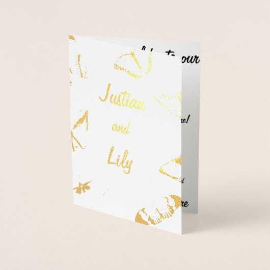 Zwarte en witte vlinders folie kaarten (Voorkant)