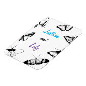 Zwarte en witte vlinders magneet (Linkerzijde)