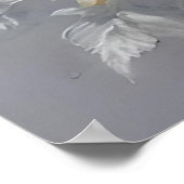 Zwarte en witte vlinders op witte bloemen, poster (Hoek)