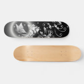 Zwarte en witte vlindervlindervlinder persoonlijk skateboard (Horizontaal)