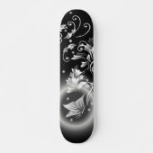 Zwarte en witte vlindervlindervlinder persoonlijk skateboard (Voorkant)