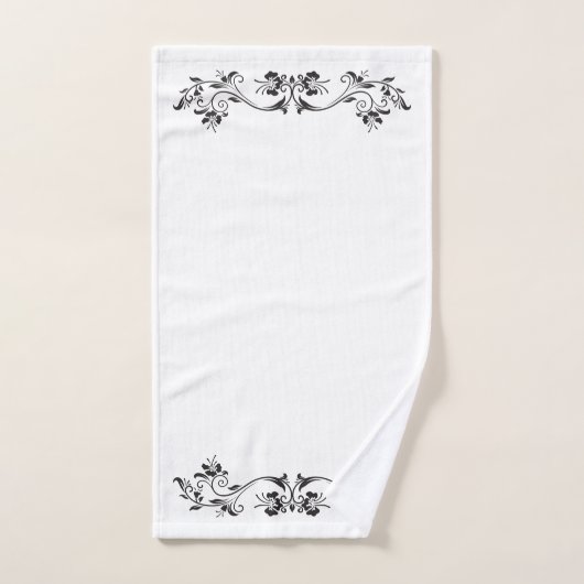 ZWARTE EN WITTE VLOEISTOESTELLING BAD HANDDOEK (Handdoek)