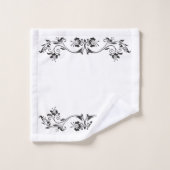 ZWARTE EN WITTE VLOEISTOESTELLING BAD HANDDOEK (Wasdoekje)