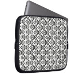 Zwarte en witte vocht laptop sleeve (Voorkant Rechts)