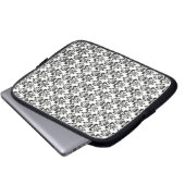 Zwarte en witte vocht laptop sleeve (Voorkant onderkant)