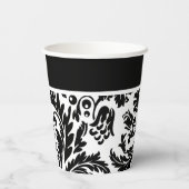 Zwarte en witte vocht papieren bekers (Achterkant)