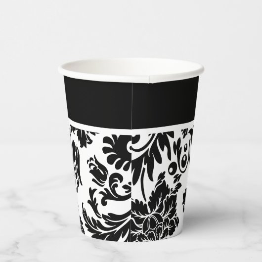 Zwarte en witte vocht papieren bekers (Rechts)