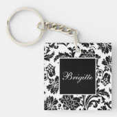 Zwarte en witte vocht sleutelhanger (voorkant)