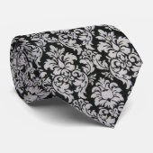 Zwarte en witte vocht stropdas (Opgerold)