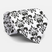 Zwarte en witte vocht stropdas (Opgerold)