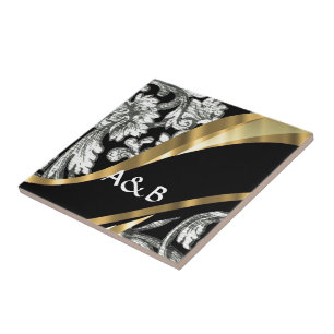 Zwarte en witte vochtige vogel tegeltje