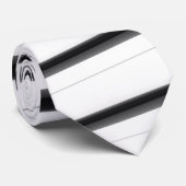 Zwarte en witte voering stropdas (Opgerold)