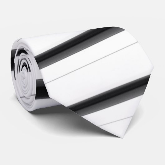 Zwarte en witte voering stropdas (Opgerold)