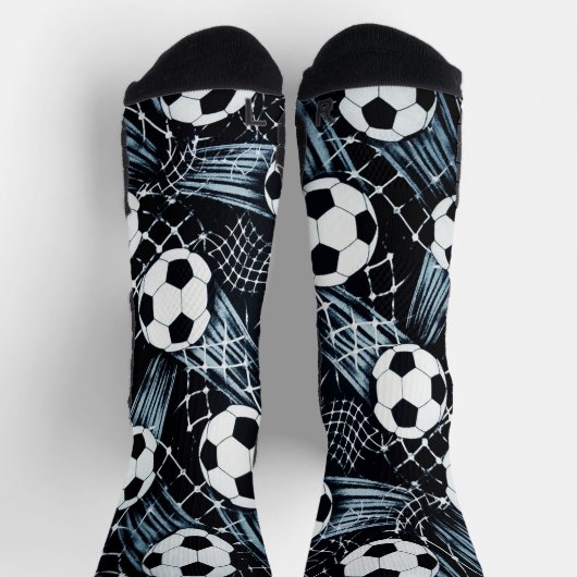 Zwarte en witte voetbal sokken (Top)
