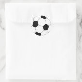 Zwarte en witte voetbalronde sticker (Tas)