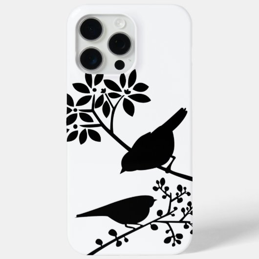 Zwarte en witte vogels Case-Mate iPhone case (Achterkant)