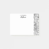 Zwarte en witte vogels illustratie gepersonaliseer post-it® notes (Voorkant)