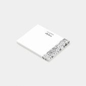 Zwarte en witte vogels illustratie gepersonaliseer post-it® notes (Schuin)