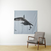 ZWARTE EN WITTE VOGELS WANDKLEED (In situ)