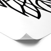 zwarte en witte vos | AI Art Poster (Hoek)