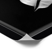 zwarte en witte vredeslelie poster (Hoek)