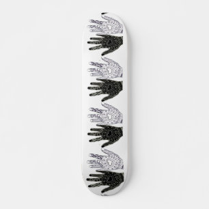 Zwarte en Witte Vriendschapshanden Skateboard