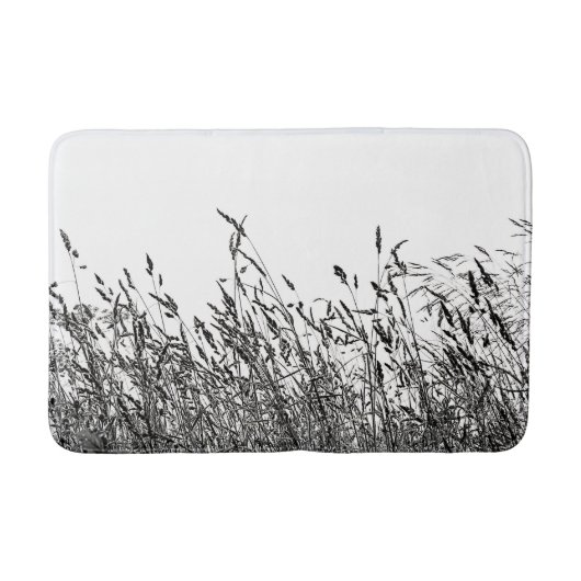 Zwarte en witte vrije velden badmat (Voorkant)